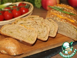 Пшенично-ржаной хлеб с сырной начинкой